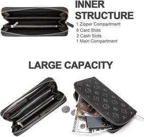 img 1 attached to 👛 Stylish Black Wristlet Wallet: Clutch & Organizer for Women with Phone, Cards & Coins