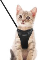 rabbitgoo cat harness and leash set: plush warm soft vest harness for walking, escape-proof with reflective adjustable cat winter apparel for cold weather outdoor activities logo