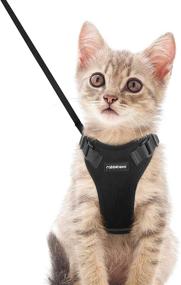 img 4 attached to rabbitgoo Cat Harness and Leash Set: Plush Warm Soft Vest Harness for Walking, Escape-Proof with Reflective Adjustable Cat Winter Apparel for Cold Weather Outdoor Activities