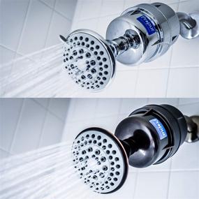 img 3 attached to 🚿 ProMax Water Filtered White Shower Head with 5 Function Massager - Removes Chlorine and Hard Water Minerals - Soothes Dry, Sensitive Skin and Hair - High Pressure and Water Saving