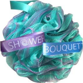 img 3 attached to XL Loofah Bath Sponge Swirl Set by Shower Bouquet: Extra-Large Mesh Pouf (4 Pack Color Swirls) Luffa Loofa Loufa Puff Scrubber - Enhanced Lathering, Exfoliation with Beauty Bath Accessories