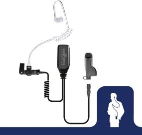 img 1 attached to 🚓 Motorola APX Series Radio Earpiece with EP1334QR-PTT Quick Release Hawk Lapel Mic: Surveillance Headset for Police, Enhanced with Exclusive Accessory Pack