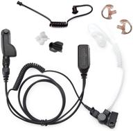 🚓 motorola apx series radio earpiece with ep1334qr-ptt quick release hawk lapel mic: surveillance headset for police, enhanced with exclusive accessory pack logo