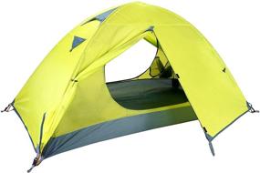 img 4 attached to 🏕️ Azarxis 3-Season Camping Backpacking Hiking Tent - Easy Set Up, Waterproof, Lightweight, Double Layer, Aluminum Rod (1-2 Persons)