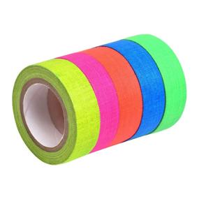 img 2 attached to Eyourlife 10 Rolls UV Blacklight Reactive Tape: Vibrant Fluorescent Neon Gaffer Tapes for Unforgettable Black Light Parties, 0.6inch by 16.8 Foot Per Roll