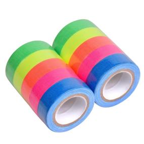 img 3 attached to Eyourlife 10 Rolls UV Blacklight Reactive Tape: Vibrant Fluorescent Neon Gaffer Tapes for Unforgettable Black Light Parties, 0.6inch by 16.8 Foot Per Roll