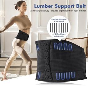 img 3 attached to 🎁 Lumbar Support Belt for Pain Relief & Lifting: Ideal Christmas Gift for Men & Women with Herniated Disc, Sciatica - Breathable Lower Back Brace