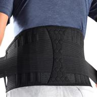 🎁 lumbar support belt for pain relief & lifting: ideal christmas gift for men & women with herniated disc, sciatica - breathable lower back brace логотип