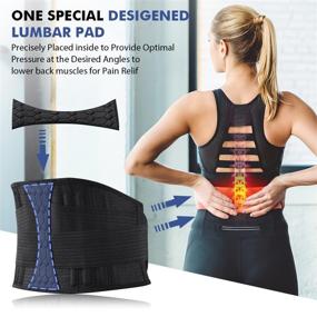 img 2 attached to 🎁 Lumbar Support Belt for Pain Relief & Lifting: Ideal Christmas Gift for Men & Women with Herniated Disc, Sciatica - Breathable Lower Back Brace