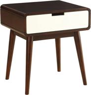 🛋️ acme furniture christa end table 82852: espresso & white, one size logo