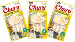 img 4 attached to Chicken with Cheese Recipe Lickable Purée Natural Cat Treats - INABA Churu, 12 Tubes