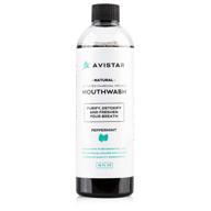 avistar natural activated charcoal mouthwash: whitening mouthwash with black charcoal - alcohol & fluoride free oral rinse for white teeth & healthy gums - peppermint flavor, 16 fl oz logo