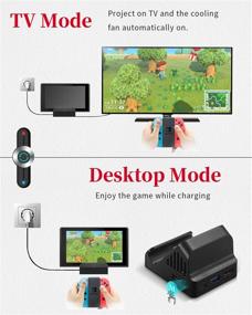 img 3 attached to 🔌 Enhanced Switch Dock: TV Projection Charging with Cooling Fan, 4K HDMI, USB 3.0 - Compact & Portable Stand