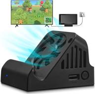 🔌 enhanced switch dock: tv projection charging with cooling fan, 4k hdmi, usb 3.0 - compact & portable stand logo