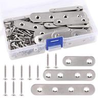 premium stainless steel flat straight brace brackets - pack of 115pcs in 3 sizes - perfect for mending & repair plates with screws included logo