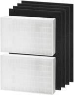 🌬️ isinlive 2 true hepa filter replacement compatible with honeywell hpa200 series air purifier + 4 activated carbon pre filters: a complete replacement set for improved air quality logo