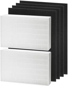 img 4 attached to 🌬️ isinlive 2 True HEPA Filter Replacement Compatible with Honeywell HPA200 Series Air Purifier + 4 Activated Carbon Pre Filters: A Complete Replacement Set for Improved Air Quality