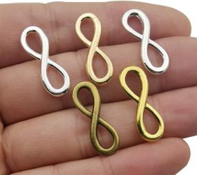 img 2 attached to 🔗 125pcs Mixed Infinity Symbol Charms Pendants Beads for Crafting, Jewelry Findings Making Accessory: DIY Necklace Bracelet (M240 Craft Supplies)