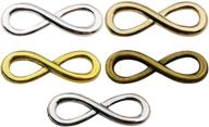 🔗 125pcs mixed infinity symbol charms pendants beads for crafting, jewelry findings making accessory: diy necklace bracelet (m240 craft supplies) logo