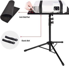 img 1 attached to 🎥 Klvied Universal Laptop Projector Tripod Stand – Portable DJ Equipment Stand, Foldable Floor Stand for Outdoor Events, Adjustable Height 23 to 46 Inch – Ideal for Stage, Studio, and Outdoor Computer Table Setup