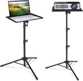 img 4 attached to 🎥 Klvied Universal Laptop Projector Tripod Stand – Portable DJ Equipment Stand, Foldable Floor Stand for Outdoor Events, Adjustable Height 23 to 46 Inch – Ideal for Stage, Studio, and Outdoor Computer Table Setup