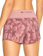 🩳 mid-rise quick-dry athletic sports running workout shorts for women by crz yoga - 4 inches with convenient zip pocket логотип