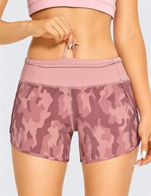 img 2 attached to 🩳 Mid-Rise Quick-Dry Athletic Sports Running Workout Shorts for Women by CRZ YOGA - 4 Inches with Convenient Zip Pocket