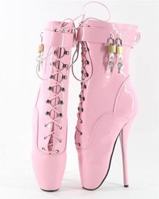 img 2 attached to 🔒 WONDERHEEL Womens Padlocks Ballet Boots: Unlock the Perfect Combination of Style and Security