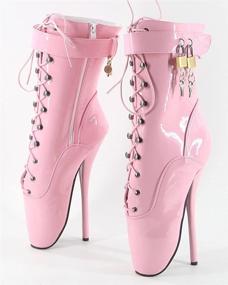 img 1 attached to 🔒 WONDERHEEL Womens Padlocks Ballet Boots: Unlock the Perfect Combination of Style and Security