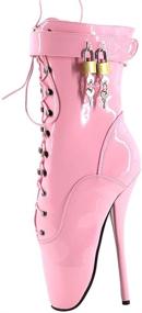 img 4 attached to 🔒 WONDERHEEL Womens Padlocks Ballet Boots: Unlock the Perfect Combination of Style and Security