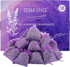 img 4 attached to Dried Lavender Flower Buds Sachets - 18 Packs: 100% Natural Home Fragrance & Freshener for Drawers, Closets & More