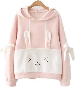 img 3 attached to 🐰 Aza Boutique Adorable Bunny Sweatshirt for Girls