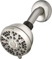 🚿 revitalize your shower experience with waterpik xas-619e powerpulse shower head brushed nickel: diy installation, therapeutic massage, nozzle clean design logo