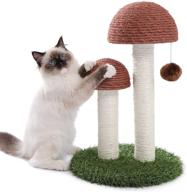 🍄 petepela mushroom cat scratching post: ideal claw scratcher for kittens and small cats, featuring natural sisal rope to fulfill cats’ instinctive clawing desires logo