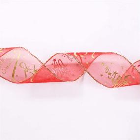 img 1 attached to Glitter Christmas Ribbon Organza Decoration