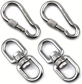 img 4 attached to 🔗 Stainless Steel Rotating Carabiner Mooring Hook