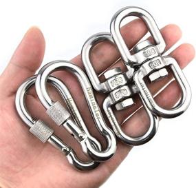 img 1 attached to 🔗 Stainless Steel Rotating Carabiner Mooring Hook