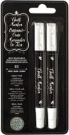 🖊️ american crafts 369907 erasable white chalk marker - convenient 2 pack bundle for creative art and writing activities logo