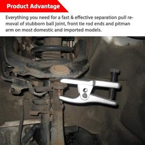 img 1 attached to 🧰 Ultimate Front End Service Tools Set: A ABIGAIL 5pcs Ball Joint Separator, Pitman Arm and Tie Rod Puller in Red Suitcase - Universally Effective!