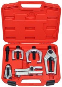 img 4 attached to 🧰 Ultimate Front End Service Tools Set: A ABIGAIL 5pcs Ball Joint Separator, Pitman Arm and Tie Rod Puller in Red Suitcase - Universally Effective!