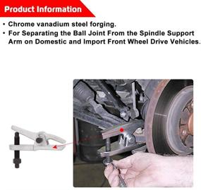 img 2 attached to 🧰 Ultimate Front End Service Tools Set: A ABIGAIL 5pcs Ball Joint Separator, Pitman Arm and Tie Rod Puller in Red Suitcase - Universally Effective!