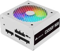 💡 зарядитесь стилем с полностью модульным источником питания corsair cx550f rgb 550w белого цвета - сертифицированный по стандарту 80 plus bronze! логотип