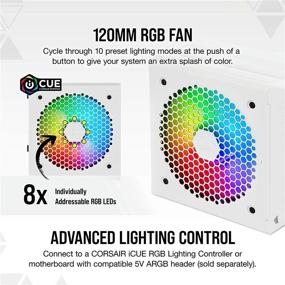 img 1 attached to 💡 Зарядитесь стилем с полностью модульным источником питания Corsair CX550F RGB 550W белого цвета - сертифицированный по стандарту 80 PLUS Bronze!