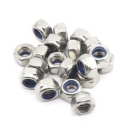 🔒 binifimux 20-pack m8 x 1.25mm nylon lock nuts - 304 stainless steel, hex inserted, self clinching, silver logo