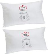 premium stuffer home office decorative throw pillow/cushion insert, white 12x20(2pack) - trendy home logo