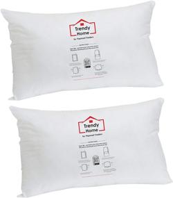 img 4 attached to Premium Stuffer Home Office Decorative Throw Pillow/Cushion Insert, White 12x20(2pack) - Trendy Home