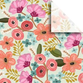 img 1 attached to 🌸 Jillson Roberts Premium Printed Tissue Paper: Fanciful Florals Assortment - 24 Sheets, 3 Options
