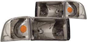 img 2 attached to 🚘 ANZO USA 111068 Dodge Ram Crystal Chrome Headlight Assembly with Corner - (Sold in Pairs)