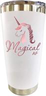 🦄 20oz unicorn tumbler with lid - funny travel coffee mug gift for women, adults & unicorn lovers - cute mugs logo