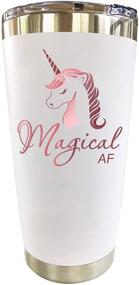 img 4 attached to 🦄 20oz Unicorn Tumbler with Lid - Funny Travel Coffee Mug Gift for Women, Adults & Unicorn Lovers - Cute Mugs